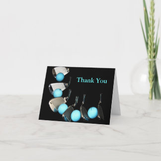 Golf Coach Thank You Golf Ball And Irons  Dankeskarte