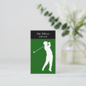 Golf Coach Theme Visitenkarten Visitenkarte (Stehend Vorderseite)