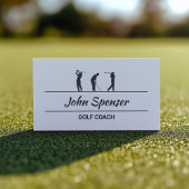 Golf Coach Trainer Einfache Design White Card Visitenkarte