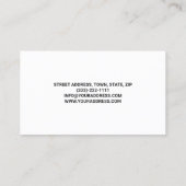 Golf Coach Trainer Einfache Design White Card Visitenkarte (Rückseite)