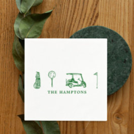 Golf Cocktail Serviette