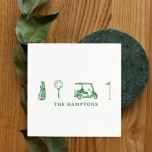 Golf Cocktail Serviette