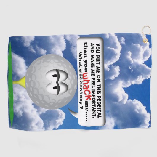 Golf-Comicen Golfhandtuch (Horizontal)