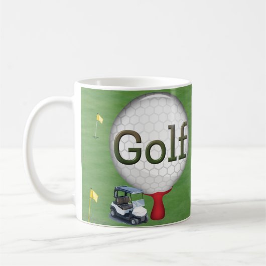 Golf Composite Ball Cart Flags Kaffeetasse (Links)