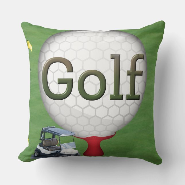Golf Composite Ball Cart Flags   Kissen (Vorderseite)