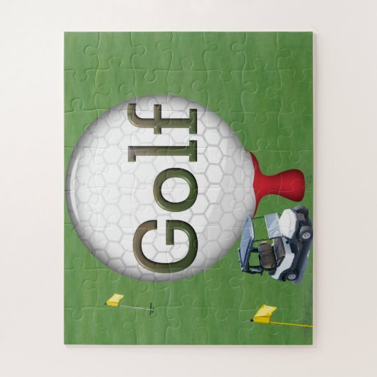 Golf Composite Ball Cart Flags Puzzle (Vertikal)