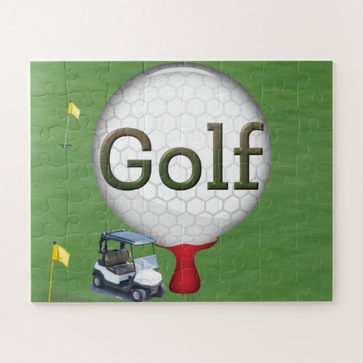 Golf Composite Ball Cart Flags Puzzle (Horizontal)