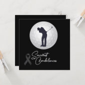 Golf Condolences Beileid für Golfer Karte (Vorderseite/Rückseite Beispiel)