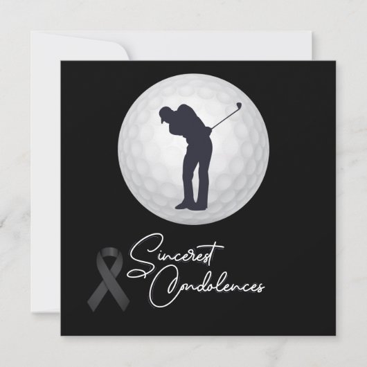 Golf Condolences Beileid für Golfer Karte (Vorderseite)