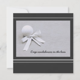 Golf Condolences im Verlust des Golfers in grau