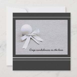 Golf Condolences im Verlust des Golfers in grau