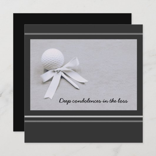 Golf Condolences im Verlust des Golfers in grau (Vorne/Hinten)