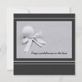 Golf Condolences im Verlust des Golfers in grau (Vorderseite)
