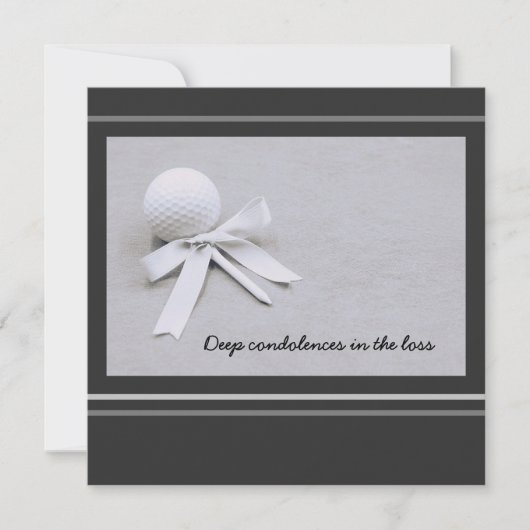 Golf Condolences im Verlust des Golfers in grau (Vorderseite)