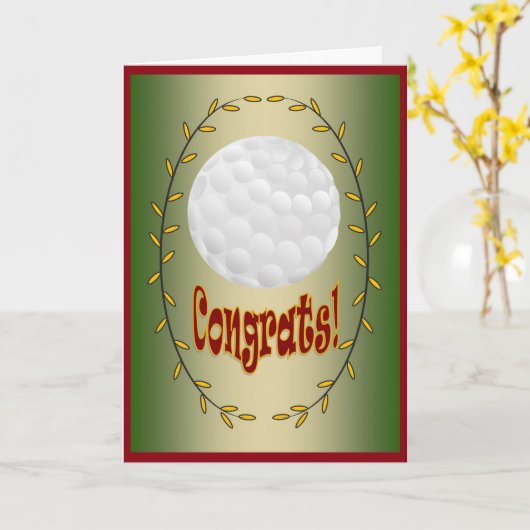 Golf - Congrats! Karte (Gelbe Blume)