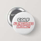 Golf, cool Kids Button (Vorne & Hinten)
