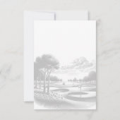 Golf Couple Food RSVP Karte (Rückseite)