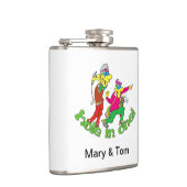 Golf Couple Vinyl Wrapped Flask Flachmann (Rechts)