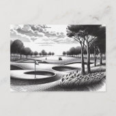 Golf Couple Wedding Begleitkarte (Rückseite)