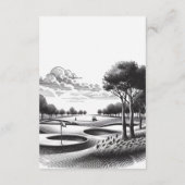 Golf Couple Wedding Begleitkarte (Rückseite)