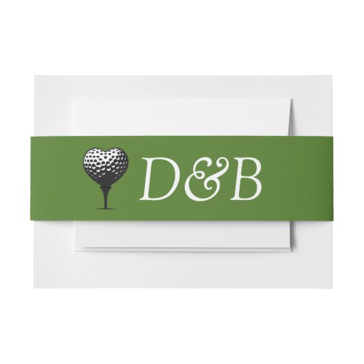 Golf Couple Wedding Einladungsbanderole (Vorderseite Beispiel)
