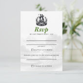 Golf Couple Wedding RSVP Karte (Stehend Vorderseite)