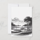 Golf Couple Wedding RSVP Karte (Rückseite)
