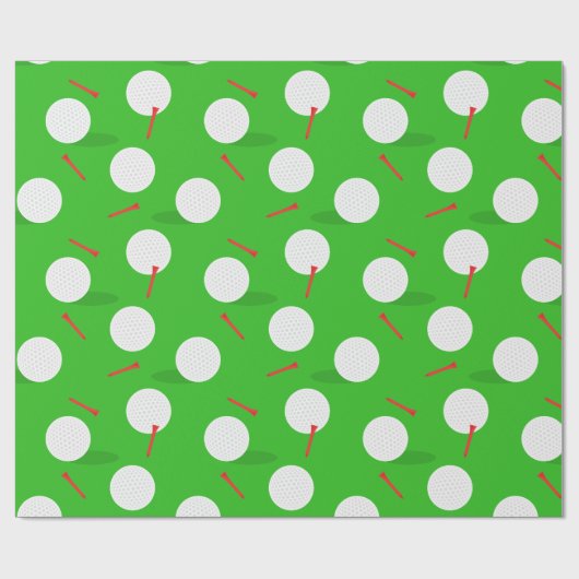 Golf Course Balls und T-Shirts Muster Geschenkpapier (Flach)