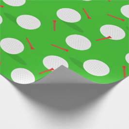 Golf Course Balls und T-Shirts Muster Geschenkpapier