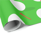 Golf Course Balls und T-Shirts Muster Geschenkpapier (Rolleneckpunkt)