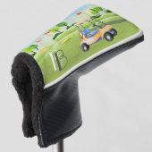 Golf Course Cart Women Monogram Name Putter Headcover (3/4 Vorderseite)