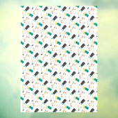 Golf Course Clubs Tees Bag Sports Pattern Large Fensteraufkleber (Blatt 3)