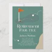 Golf Course Fairway Flag Retirement Par-Tee Einladung (Vorderseite)