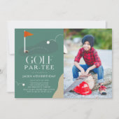 Golf Course Fairway Photo Kid's Birthday Par-Tee Einladung (Vorderseite)