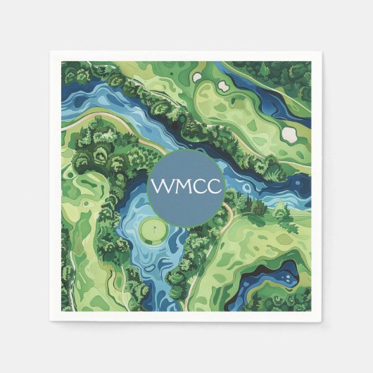 Golf Course Gala Paper Napkin Serviette (Vorderseite)