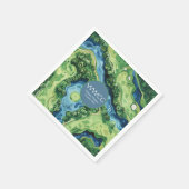 Golf Course Gala Paper Napkin Serviette (Ecke)