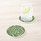 Golf course graphic on stone coaster getränkeuntersetzer (Seite)