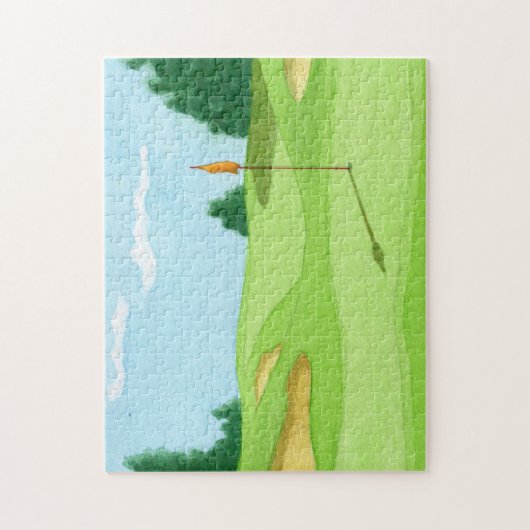 Golf Course Green Illustration Puzzle (Vertikal)