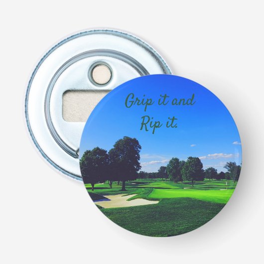 Golf Course Grip es und Rip it Flaschenöffner (Vorderseite)