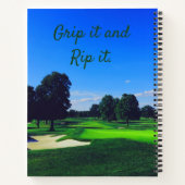 Golf Course Grip es und Rip it Notizblock (Rückseite)