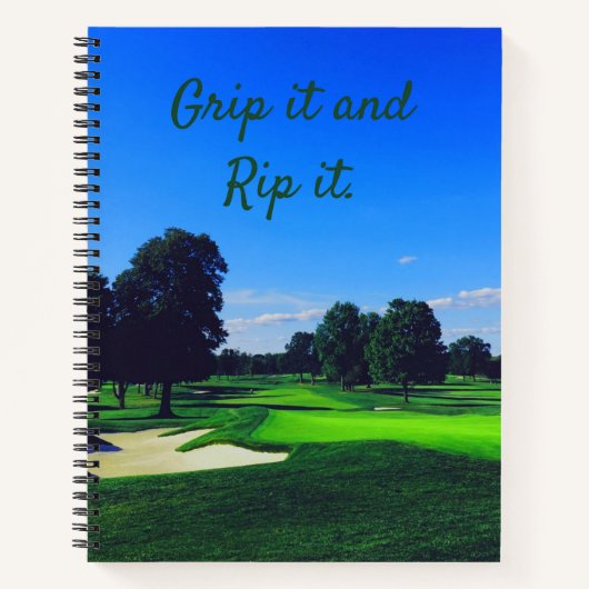 Golf Course Grip es und Rip it Notizblock (Vorderseite)