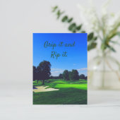Golf Course Grip es und Rip it Postkarte (Stehend Vorderseite)
