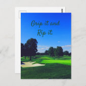 Golf Course Grip es und Rip it Postkarte (Vorne/Hinten)