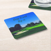 Golf Course Grip es und Rip it Rechteckiger Pappuntersetzer (angewinkelt)