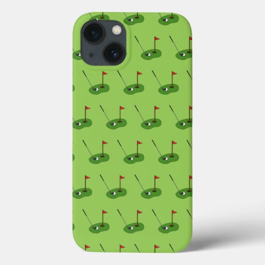 Golf Course Hole mit Flaggenmuster Case-Mate iPhone Hülle (Rückseite)
