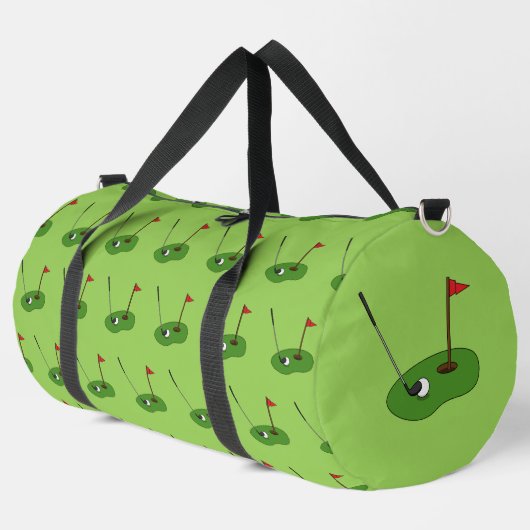 Golf Course Hole mit Flaggenmuster Duffle Bag (Linke Ecke)