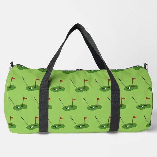 Golf Course Hole mit Flaggenmuster Duffle Bag (Vorderseite)