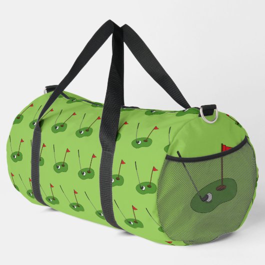 Golf Course Hole mit Flaggenmuster Duffle Bag (Rechte Ecke)