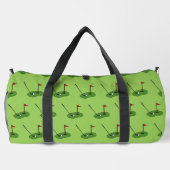 Golf Course Hole mit Flaggenmuster Duffle Bag (Rückseite)