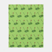 Golf Course Hole mit Flaggenmuster Fleecedecke (Vorderseite)